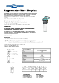 Préfiltre pour filtre à eau de pluie SYR simplex raccord 1"