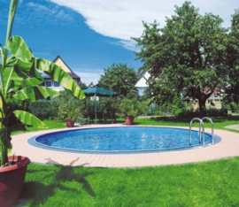 Piscine Ibiza Métal Ronde 400 x 150 (avec découpes et profils)