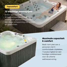 W’eau Monaco professionele spa 6 persoons