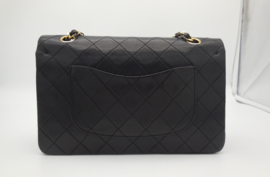 RESERVED CHANEL black medium 25 double flap bag + authenticity card, dustbag and box