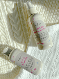 Set Baby badolie - Little stunner, Baby haar lotion - No Time For A bad Hairday met Kam & Borstel
