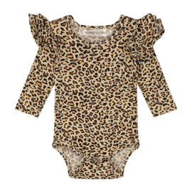 Romper met ruches Luipaardprint 6 t/m 24 maanden