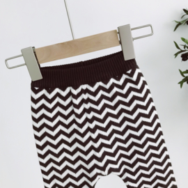 Gebreide broek met chevron motief