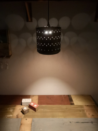 Hanglamp gemaakt van gerecyclede wasmachinetrommel klein (F)