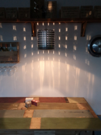 Hanglamp gemaakt van gerecyclede wasmachinetrommel klein (C)