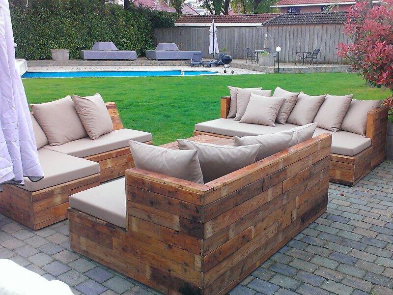 tuinbank van gerecycled hout