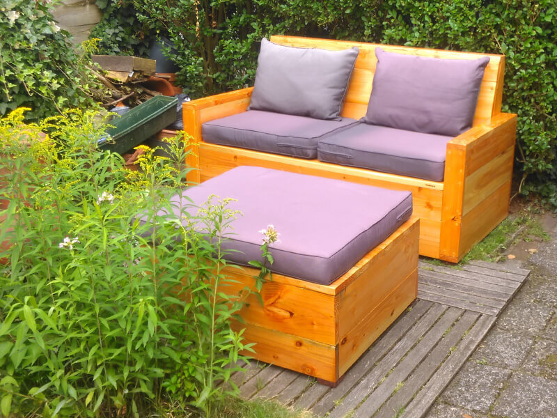 tuinbank van gerecycled hout