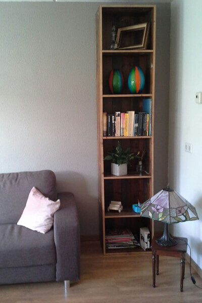 kast van gerecycled hout
