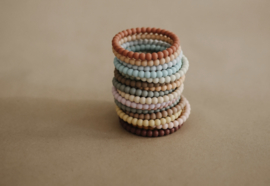 Mushie | Pearl Teething Bracelet - linen / peony / pale pink