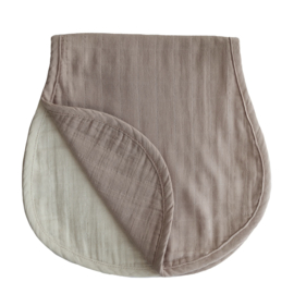 Mushie | Burp cloth - Natural / Fog