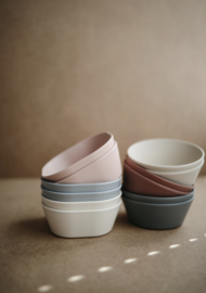 Mushie | Square Dinnerware Bowl, Set of 2 (Ivory)