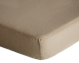 Mushie | Crib sheet | Natural | 120x60