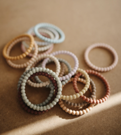 Mushie | Pearl Teething Bracelet - clary sage / tuscany / desert sand
