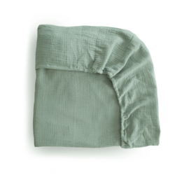 Mushie | Crib sheet | Roman Green