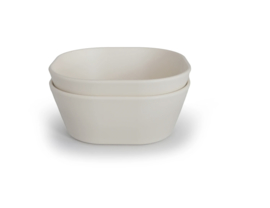 Mushie | Square Dinnerware Bowl, Set of 2 (Ivory)