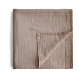 Mushie | XL hydrofieldoek - Swaddle pale taupe