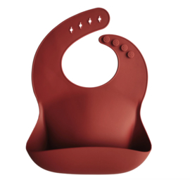 Mushie | Silicone Bib Raw  Sienna