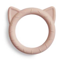 Mushie | Teether | cat - blush