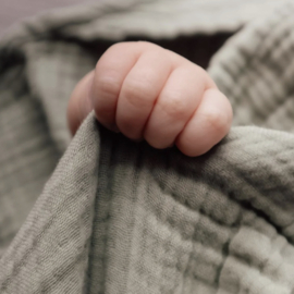 Natruba | hooded baby towel Muslin | 100% organic | Green