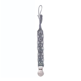 Pacifier Clip | Macramé Eden (grey)