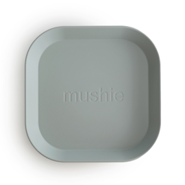 Mushie | Square Dinnerware Plates, Set of 2 (Sage)