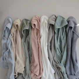 Mushie | hooded towel | badcape | fog - beige