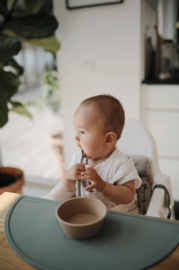 Mushie | Silicone Feeding Spoons - Blush/Shifting Sand