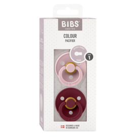 BIBS spenen  (pink plum en Elderberry) | maat 1 : 0+ maanden