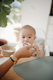 Mushie | Silicone Feeding Spoons - Blush/Shifting Sand