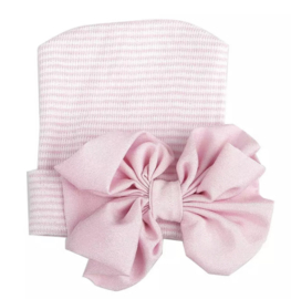 ☾  Niños |  Newborn hat | pink with big bow