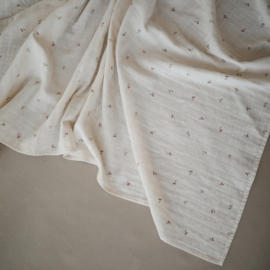 Mushie | XL hydrofieldoek - Swaddle cherries