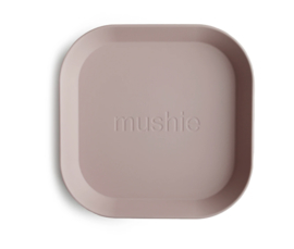 Mushie | Vierkante Bordjes (set van 2) - Blush