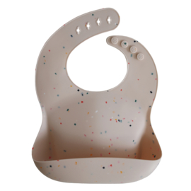 Mushie | Silicone Bib Confetti Vanilla