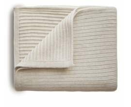 Mushie | deken | ribbed beige