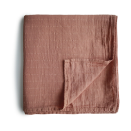 Mushie | XL hydrofieldoek - Swaddle tawny birch