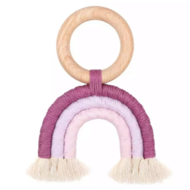 ☾  Niños |  Macramé regenboog | paars