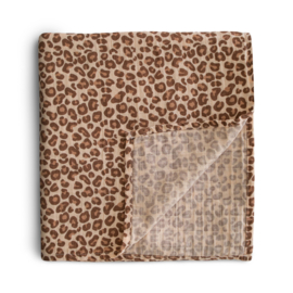 Mushie | XL hydrofieldoek - Swaddle leopard