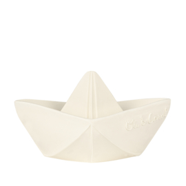 Oli & Carol | Origami boat (white) | teether (bath-)toy