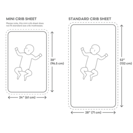 Mushie | Crib sheet | Fog | 96,5cm x 61cm