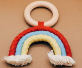 ☾  Niños |  Macramé regenboog | rood