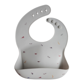 Mushie | Silicone Bib Safari Grey