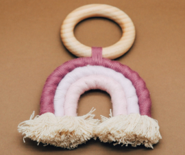 ☾  Niños |  Macramé regenboog | paars