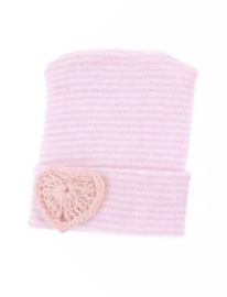 ☾  Niños |  Newborn hat | pink heart