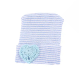 ☾  Niños |  Newborn hat | blue heart