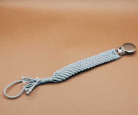 Pacifier Clip | Macramé Cora (grey)