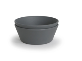Mushie | Round Dinnerware Bowl, Set of 2 (Smoke)