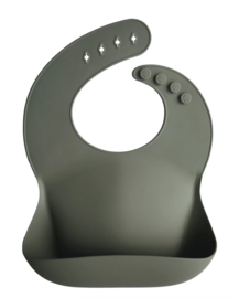 Mushie | Silicone Bib Silver Sage