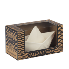 Oli & Carol | Origami boat (white) | teether (bath-)toy
