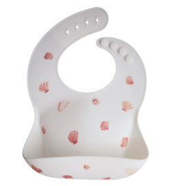 Mushie | Silicone Bib Sea Shells Ivory