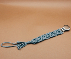 Pacifier Clip | Macramé Eden (grey)